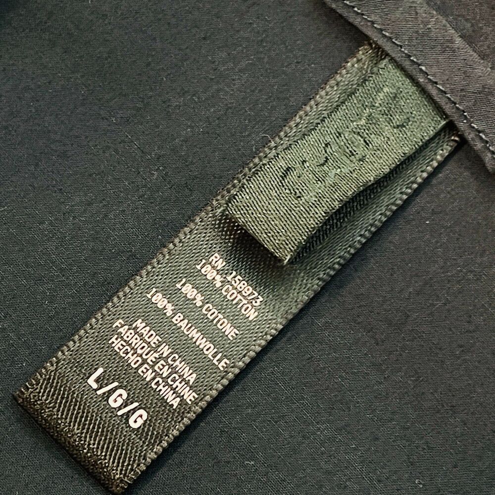 ~ SKIMS Lg Sleep Shirt* Unisex Cotton Pajama Dark Green Button Lounge Nightshirt - Picture 11 of 13